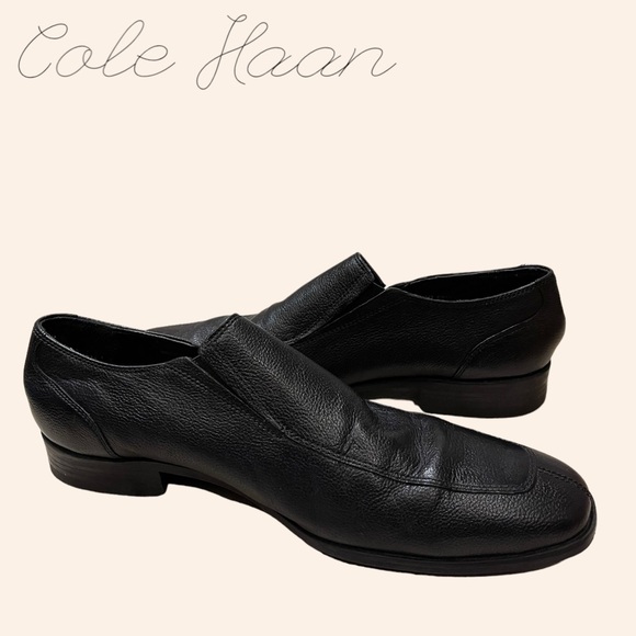 Cole Haan Men 11.5M Kilgore Black Leather Split Toe Loafers Slip On Shoe C12341 - Picture 1 of 10